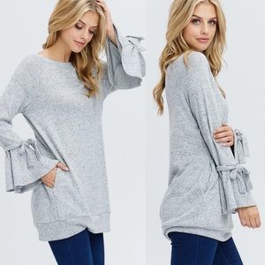 LAST ONE!  Ruffled Bell Sleeve Sweater